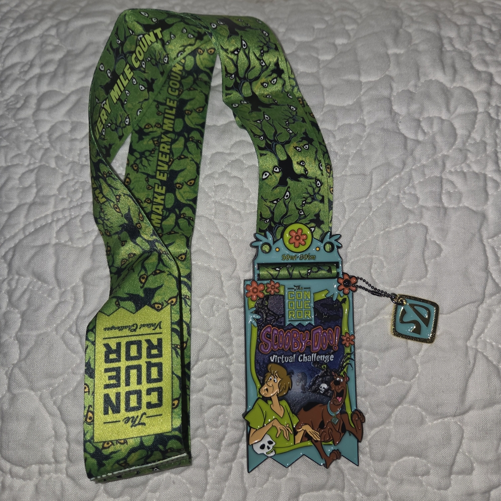 Scooby-Doo Virtual Challenge Medal with Green Lanyard